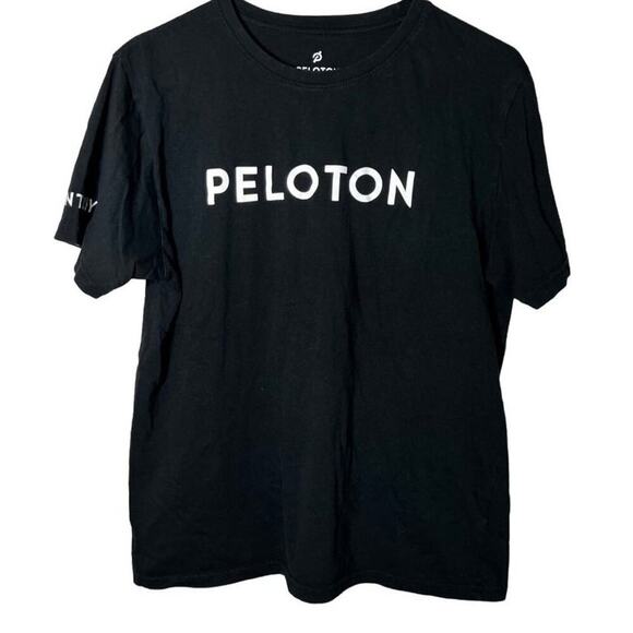 Peloton Tops - Peloton Century ClubGraphic T-Shirt Black w/Whit Writing Short Sleeve Size M
